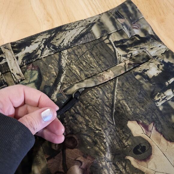 Russel Outdoors M 8/10 Camouflage Straight Leg Cargo Pants Pink Lining Zip Snap - Picture 16 of 16